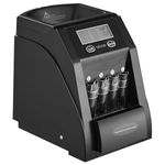 VEVOR USD Coin Sorter, Counter Machine for 4 Kinds of USD, Sorter and Wrapper Machine Holds up to 200, LCD Screen Display Storage Included 4 Tubes and Boxes