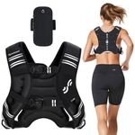 Sportneer Weighted Vest for Running Training 3.6 kg/ 5.4kg/ 6.8 kg/ 9kg/ 11kg Weight Vest with Reflective Stripe Running Vest for Workout Strength Training Fitness Muscle Building Weight