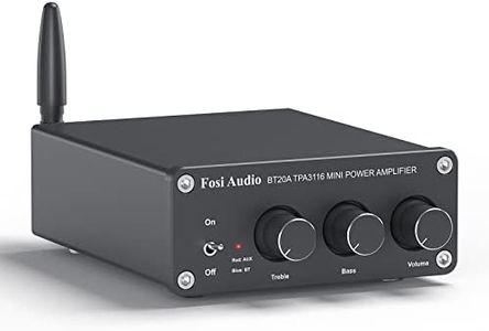 Fosi Audio BT20A Amplificatore Bluetooth 5.0, TPA3116 100 Wx2 Amplificatore Audio HiFi, Mini Amplificatore Stereo Casa Integrato Classe D 2.0 Canali per Altoparlanti Passivi da Scaffale Home Theatre