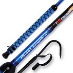 Fiblink Fishing Gaff Portable Fish Gaff with Stainless Steel Fishing Hook,Non-Slip Grip Handle and Fiberglass Shaft for Saltwater Offshore 3'/5'/6' (Length: 3')