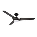 Emerson CF275BQ 60-inch Modern Sweep Eco Ceiling Fan, 3-Blade Ceiling Fan with LED Lighting and 6-Speed Wall Control