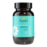 Fushi Organic Spirulina 500 mg, 90 Caps | Cold Processed | Vegan Protein source | Best for Iron, Protein, Vitamin B | Ethical & Vegan Society Approved | Manufactured in the UK