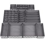 Regalmate Draw Organizer - Underwear Storage Organiser 10pieces Set - Drawer Dividers for Clothes, Bra, Sock, Ties, Baby Clothing, Bedroom Closet - Wardrobe Separators & Nursery Tidy