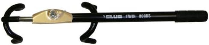 The Club 3100 Twin Hooks Steering Wheel Lock, Black/Gold