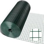 36"X100' Hardware Cloth 1/2 Inch Mesh, 18 Gauge Chicken Wire Fencing Mesh, Grillage Métallique Hot-dipped PVC After Welding, Wire Mesh Roll for Cage Wire, Rabbit Wire, Fencer Wire DIY(36"X100')