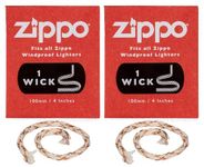 Zippo Genuine Wick (Pack of 02) Grinding Wheel Lighter Dhaga/Batti Fits to all Zippo and Other Wheel Pocket Lighters