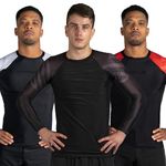 Sanabul Essentials Long Sleeve Compression Shirts for Men - MMA BJJ Athletic Compression Shirt - Men Cross Training Rashguard