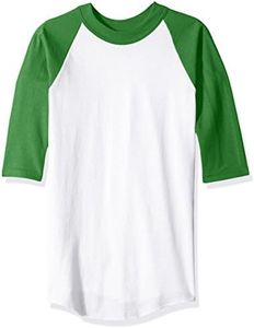 Soffe Boys' Big Baseball Jersey, White/Kelly, Large