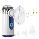 HITHINKMED Nebuliser, Portable Nebuliser for Adults and Kids Mesh Nebuliser Inhaler with Mask and Mouthpiece, Silent, Atomization for Home and Travel Use - Blue