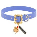 Buckle-Down Dog Collar, Friends, Monicas Peephole Frame Cast Buckle with Turkey and Friends Charms, Extra Extra Large 24 to 31 Inch Length 1.35 Inches Wide