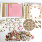 Anna Griffin China Cabinet Craft Kit - Die Cutting and Embossing Craft Supplies, Cards, Layers, Stickers, Embellishments, Envelopes, Storage Box - Scrapbooking & Card Making - Makes 20 Finished Cards