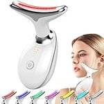 Leotop Red Light Therapy for Face Electric Massager, Rejuvenation for Face & Neck Beauty Firming Wrinkle Removal Device, 7 Color Modes,EMS Anti-Wrinkle Skin Care Massage Heating Tool. (7 Light Modes)