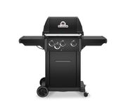Broil King 824164 Royal 340 Shadow 3-Burner Propane Gas Grill in Black with Side Burner