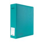 Vault X Premium Exo-Tec 3 Ring TCG Binder for 9 Pocket Trading Card Pages - 50+ Page Capacity Easy Open 3 D-Ring Clip Binder for TCG CCG Photo Cards (Large, Teal)