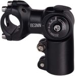 BESNIN Adjustable Bike Stem 0-90 Degree 31.8mm or 25.4mm，60mm or 90mm or 93mm or 100mm, Adjustable MTB Stem Black or Red Mountain Bike Handlebar Stem for Bicycle, Road Bike, MTB (0-90° 31.8 * 60)