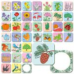 Memory Matching Game, 72 PCS Grow A Garden Matching Cards for Toddlers 36 Designs Memory Cards Educational Toys for Preschool 4 5 6 Years Old