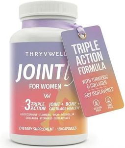 ThryvWell Jointly for Women – Joint Bone & Cartilage Supplement – Glucosamine Chondroitin MSM Turmeric Boswellia Collagen Vitamin D Calcium Hyaluronic Acid Magnesium & Isoflavones – 120 Capsules