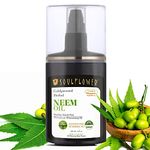 Soulflower Neem Oil| Hair Growth, Acne, Pimples, Pigmentation, Hair Fall & Dandruff, Dry Scalp, Face & Skin Care| Pure, Natural, Organic, Cold pressed Oil, 120ml