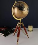 GLOBE DADDY 8 Inch Rotating World Globe with Aluminium Arc and Tripod Base for Office Table, Geography Learning, Studio or Cafe Decoration, Unique Gifts, Birthday and Aniversary Gift.