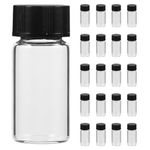 iplusmile Sample Bottles, 100pcs 5ml Reagent Vials Clear Headspace Vials Liquid Bottles Glass Sample Vials with Cap for Liquid Culture Lab Science Experiment