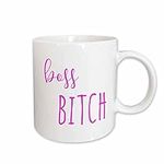 3dRose Boss Bitch Pink Mug, 11 oz