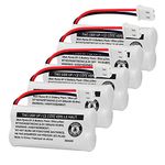 iMah BT162342/BT262342 2.4V 300mAh Ni-MH Cordless Phone Battery Pack, Also Compatible with BT183342/BT283342 AT&T EL52351 TL90070 VTech CS5119 DS6511 DS6722 LS6305 Handset, 5-Pack