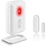 GREENCYCLE Door Chime, Wireless Door Open Chime, Door Open Contact Alarm Rechargeable, Door Sensor with Adjustable Volume, 600ft Range, 36 Chimes and Mute Mode LED Flashing, for Home/Office/Store