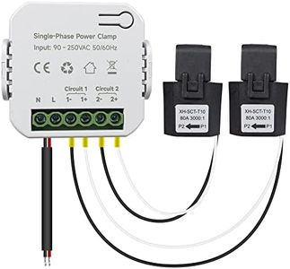 HUIDYSM Tuya Smart WiFi Energy Meter 80A with Current Transformer Clamp KWh Power Monitor Electricity Statistics 90-250V(2CT)