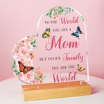 Gifts for Mom, Mom Birthday Gifts Arcylic Plaque, Birthday Gifts for Mom from Daughter Son, Mom Birthday Gifts, Mother's Day Presents for Mom Mommy Step Mom Mother in Law