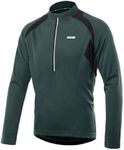 ARSUXEO Men's Half Zipper Cycling Jerseys Long Sleeves Mountain Bike Shirts 6031, Grenade Green, X-Large