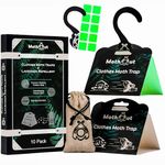 MothOut 10 Pheromone Clothes Moth Traps, Carpet Moth Killer + Lavender Moth Repellent for Wardrobe Protection + 10 Lighting Plates, Odourless Sticky Cloth Moths Trap, Safe Home Anti Moth Treatment