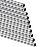 Eoiips 1/8" OD 304 Stainless Steel Tube, Thickened 304 Stainless Steel Seamless Tubing Round Metal Pipe, 5.9" Length Industrial Metal Straight Tube, 10 Pcs