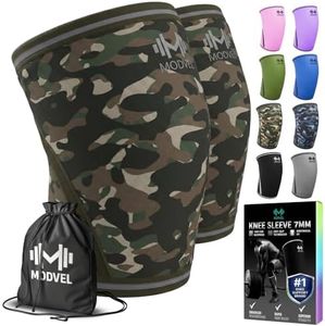 Modvel Strength 7mm Knee Sleeves (Pair) for Weightlifting & Powerlifting (USPA, IPL Approved) | High-Performance Knee Compression Support For Squats, Weight Lifting - Men and Women