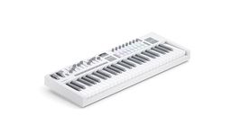 Novation Launchkey 49 White [MK4] – 49 Semi-Weighted Key, USB, MIDI Keyboard Controller with DAW Integration. Chord & Scale Modes, 16 Drum Pads, Arpeggiator, & Includes Music Creation Software Bundle