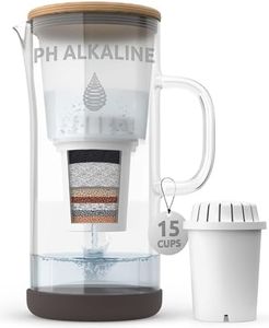 Invigorated Water pH Restore Glass Alkaline Water Pitcher - Long Lasting Water Filter Pitcher with Multi-Stage Filtration System - Glass Water Jug for High pH, Pure Drinking Water - 3.5 L / 118 Oz