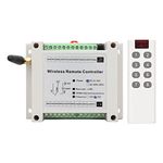 Remote Control Relay Switch, DC 12V‑36V Wireless RF Remote Control Switch 8 Channel Relay Module 433Mhz Transmitter Receiver Kit, Wireless Relay RF Relay for Lights Ceiling Fan Garage Door Openers