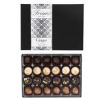 Friars Ginger Chocolate Selection Box - 24 Chocs | Spicy, Stem, Crystallised, Crushed, Truffle, Milk & Dark Chocs | Premium Chocolates For Special Occasions & Gifts | Suitable for Vegetarians