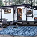 TIPHOPE 9 X 6FT RV Outdoor Rugs,Foldable Outdoor Camping Mats with Carrying Bag Waterproof Reversible Mat RV Patio Mat Large Floor Rug Mat Camper Rug for RV,Outdoor,Camping,Picnic,Patio