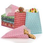 Hacaroa 320 Pcs Paper Treat Bags, 5x7 Inches Small Cookie Bags Colorful Party Favor Bags, Biodegradable Candy Buffet Bags Gift Bags for Birthday, Baby Shower, Wedding, Christmas, 8 Colors