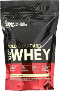 OPTIMUM NUTRITION Gold Standard 100% Whey Protein Powder, Vanilla Ice Cream, 454 g (Pack of 1), 1063400