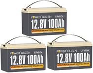 3 Pack Power Queen 12V 100Ah LiFePO