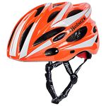 HardnutZ Road Bike Helmet - Hi Vis, Orange | HN103 One Size | Adults & Kids | Sportive, Racing, Training & Casual Bicycle Riders | Lightweight with Reflective Panels | EU & UKCA Certified