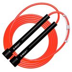 Boldfit Pvc Skipping Rope For Men And Women Jumping Rope With Adjustable Height Speed Skipping Rope For Kids, Women, Girls Rassi Jumping Men For Exercise, Gym, Sports Fitness - Black-Red