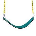 Gorilla Playsets 04-0039-G/Y Extreme-Duty Swing Belt with Coated Chain, Green with Yellow Chain