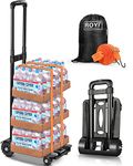 Folding Hand Truck, wilbest 50 Kg/110 lbs Heavy Duty 4-Wheel Solid Construction Utility Cart Compact and Lightweight for Luggage, Personal, Travel, Auto, Moving and Office Use - Portable Fold Up Dolly