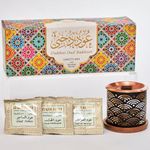 Oud Bakhoor Variety Box & Burner by Dukhni | Islamic, Eid & Ramadan Gifts | Arabian Oudh Incense Set with Candle Incense burner| 20 pcs arabic bukhour incense bricks, 10 mixed scents | Home fragrance