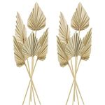 Chenkaiyang 10 Pcs Boho Dried Palm Spears Leaves Bulk, Natural Dried Palm Leaves Natural Trimmed Palm Spear with Stem Dried Leaf Boho Wedding Decor Dried Flowers Pampas Decor for Vase Wedding Office