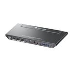 AV Access KVM Switch Dock 3 Computers 2 Monitors, 4K HDMI KVM Switch Dual Monitor, Type-C 65W Charging for Laptop, Ethernet, EDID, Hotkey Switch, USB-C MST Dual 4K@60Hz, 1080P@240Hz, 2K@144Hz, USB 3.0