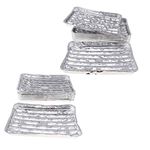 joyMerit 40pcs/set Disposable Aluminum Foil Barbecue Grilling Trays for Outdoor Picnic Camping BBQ - 34.5 x 22.5 x 2.5cm