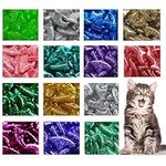 VICTHY 100pcs Cat Nail Caps Glitter